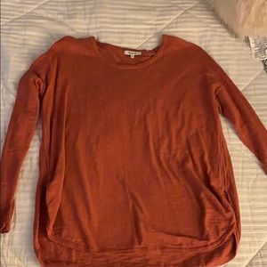 Madewell rust colored sweater